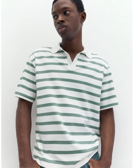 Pull&Bear Multicolor Short Sleeve Interlock Polo Shirt for men