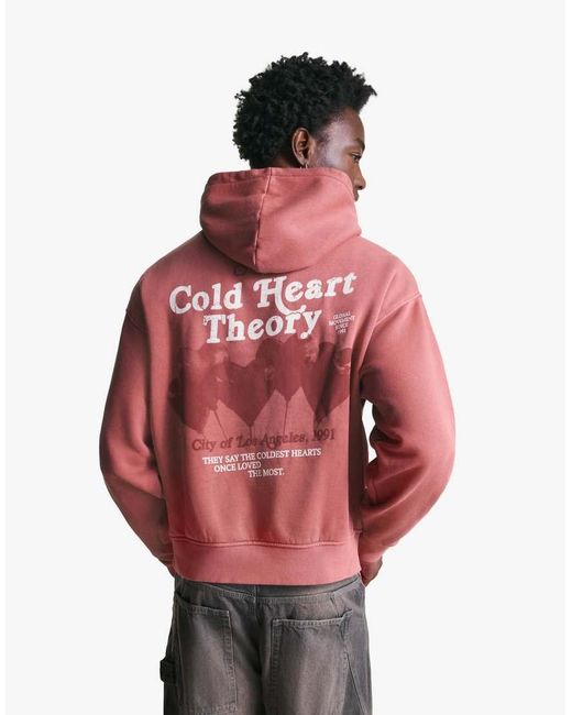 Bershka Sweatshirt Met Vervaagd Effect En Print in het Red voor heren
