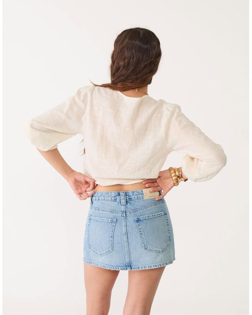 Stradivarius Blue – d62 – denim-skort