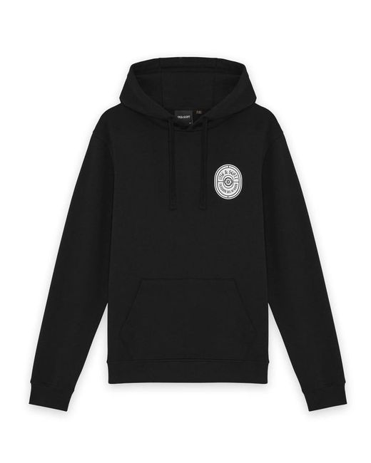 Lyle & Scott Black Mid Layers Borders Label Graphic Hoodie for men