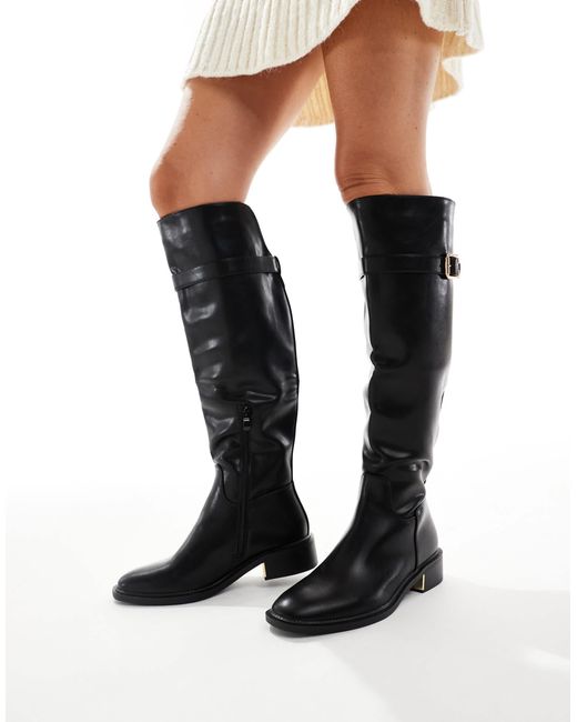 Latte - bottes cavalières avec détail boucle SEQWL en coloris Black