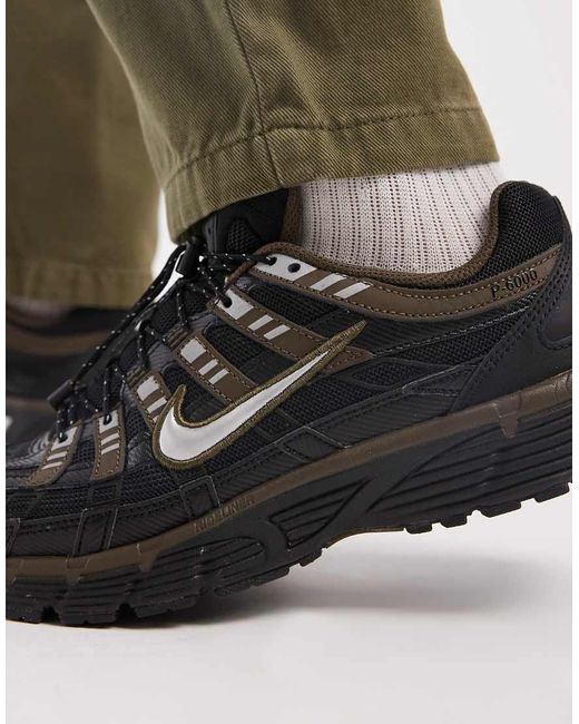 Nike Green P-6000 Utility Trainers With Speed Lace for men