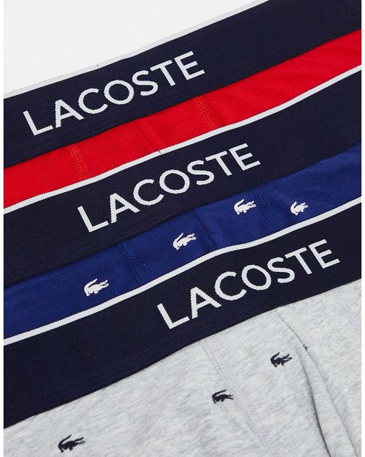 Lacoste – 3er-pack unterhosen in Multicolor für Herren