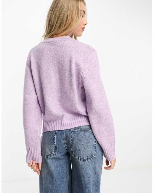Jersey De Punto Texturizado De -Morado Monki de color Gray
