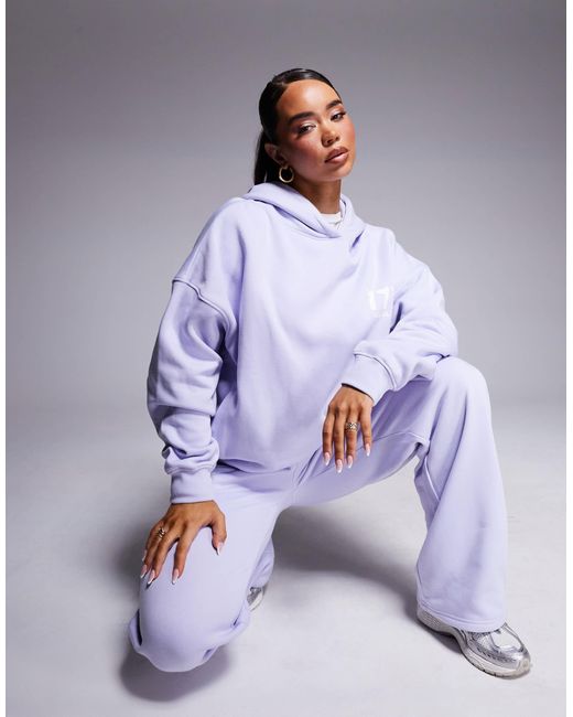 Kaiia Purple – oversize-kapuzenpullover