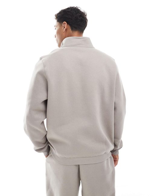 Sweat à col zippé - gris ASOS pour homme en coloris Gray