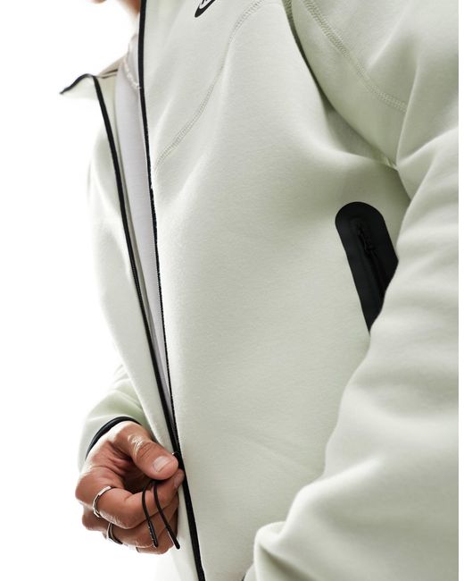 Nike – tech fleece – kapuzenjacke in White für Herren
