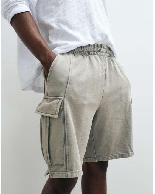 Only & Sons White Cargo Sweat Short for men