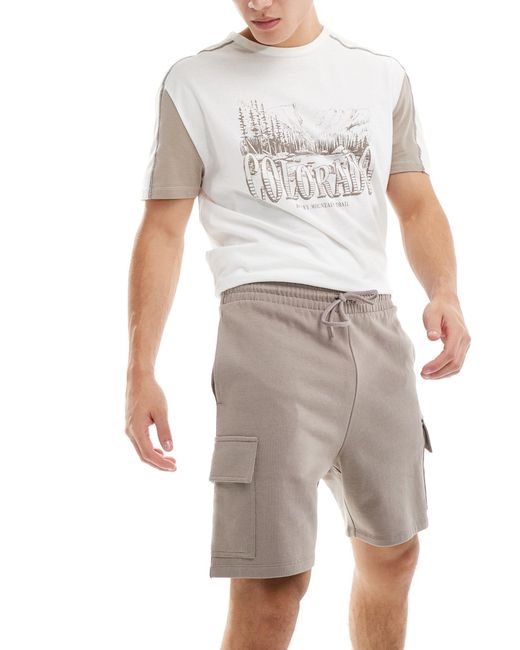 ASOS – schmale cargo-shorts in Multicolor für Herren