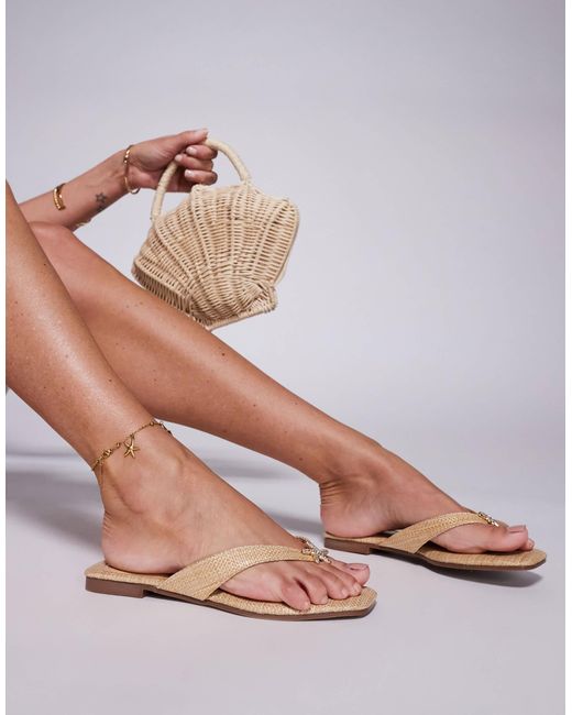South Beach Multicolor Flip Flop With Star Embelishment