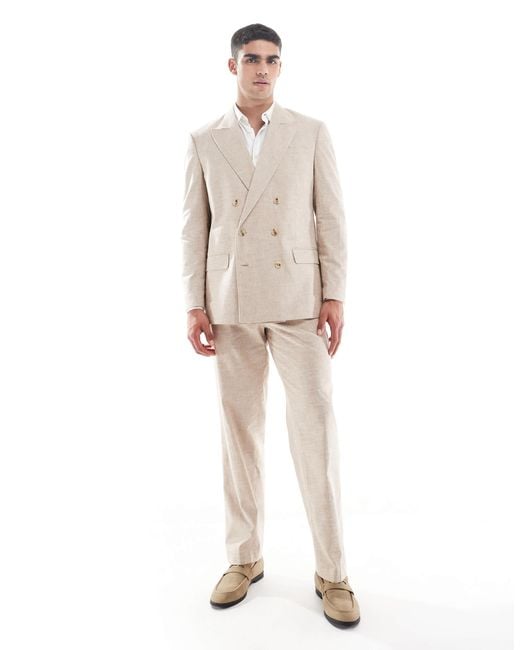 Jack & Jones Natural Premium Relaxed Fit Linen Suit Jacket for men