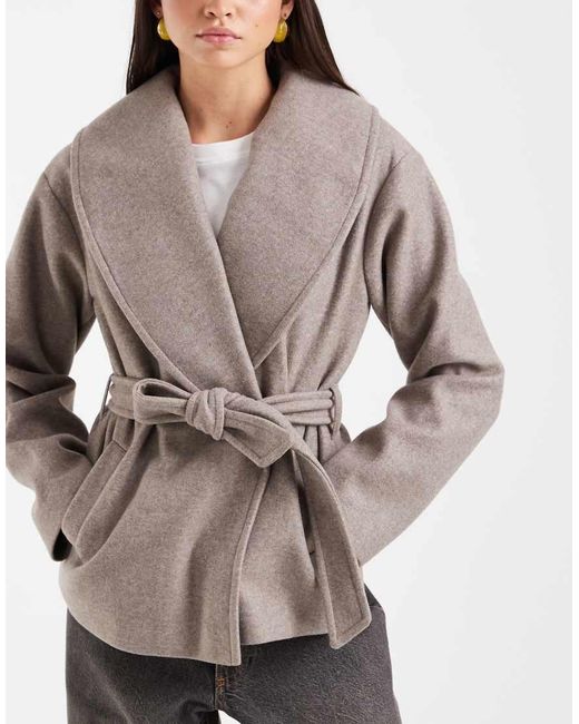 Vero Moda Brown Belted Short Formal Jacket