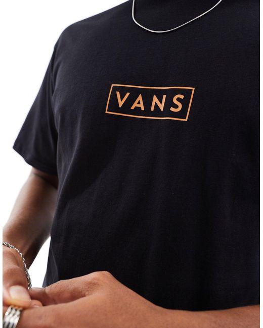 Classic - easy box - t-shirt nera con logo squadrato di Vans in Blue da Uomo