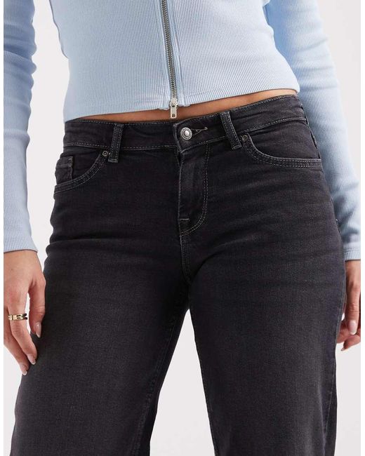 ONLY Blue Judy Low Rise Wide Leg Jeans