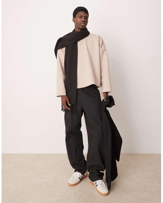 Sudadera Beis De Corte Cuadrado Ultragrande De Felpa Texturizada De -Blanco ASOS de hombre de color Natural