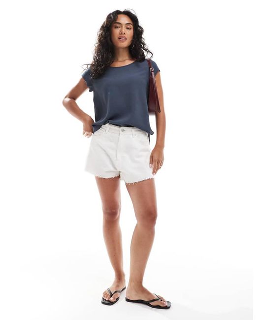 ONLY Blue Zip Back Blouse