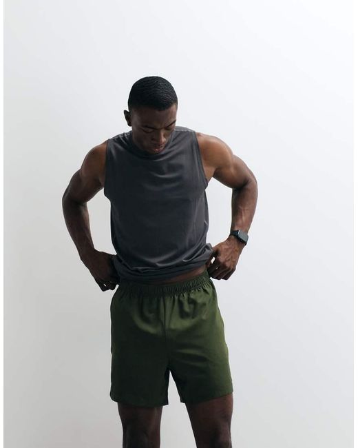 4505 Green Icon 5 Inch Quick Dry Training Shorts With Zip Pockets for men