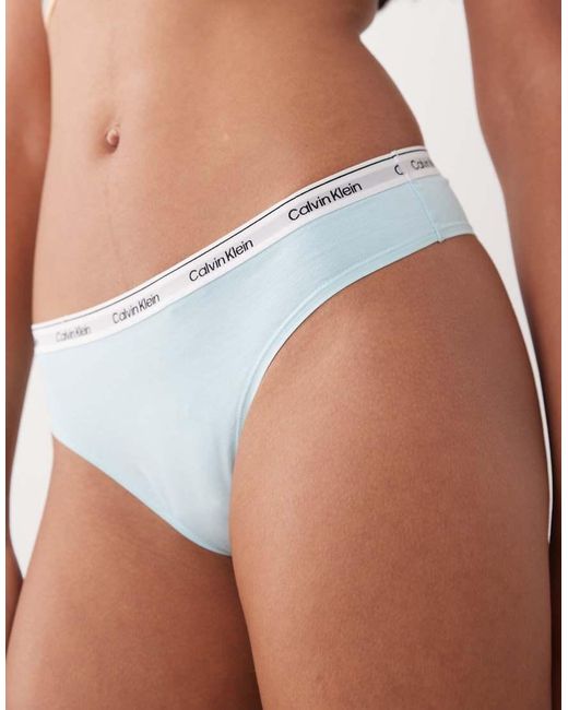 Calvin Klein Blue Icon Logo Brazilian Briefs