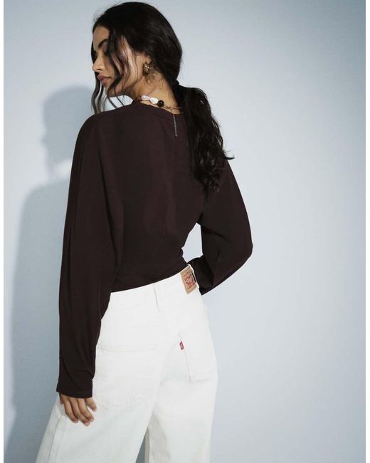 Cotton On Black Blair Batwing Long Sleeve Top