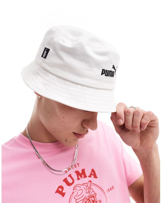 PUMA White Logo Bucket Hat