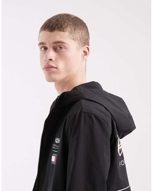 Tommy Hilfiger Black X Cadillac F1 Windbreaker Jacket for men