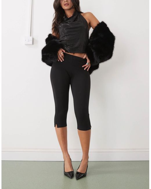 Weekday Black Capri Trousers