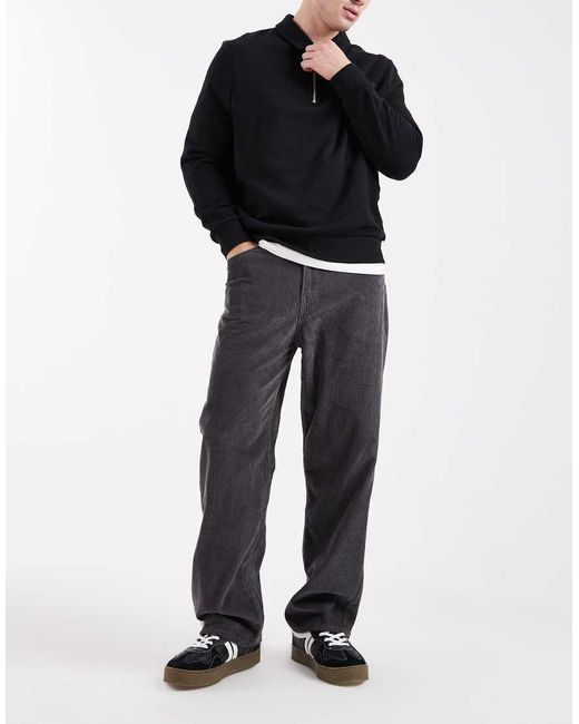 jack-jones-alex-baggy-cord-trousers-in-black-for-men-lyst-uk