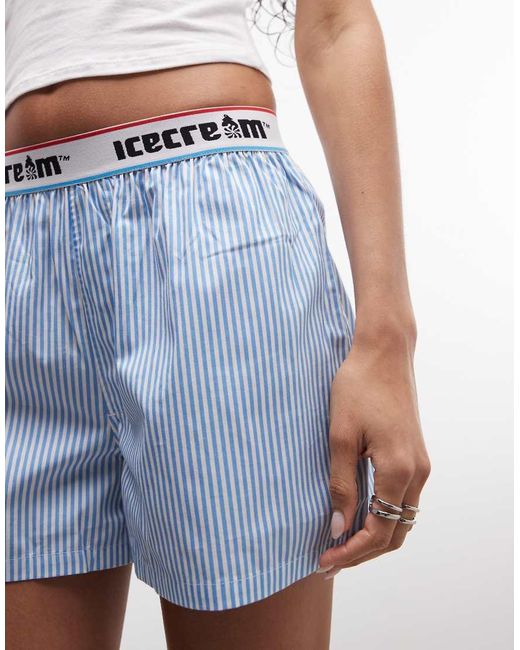ICECREAM Blue Soft Serve Boxer Shorts With Logo Waistband