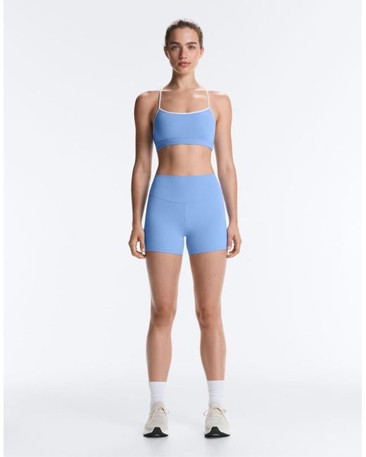 Oysho Blue Comfortlux High-Rise 10Cm Hot Pants