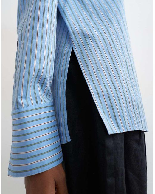 TOPSHOP Blue Oversized Shirt