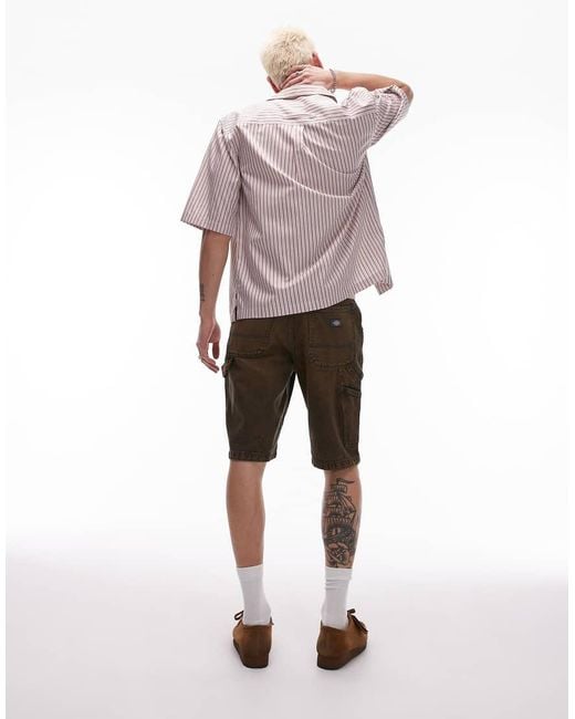 Pantalones Cortos Vaqueros Azul Añil De Corte Estándar Y Estilo Carpintero Con Tintada Garyville De Dickies de hombre de color Natural