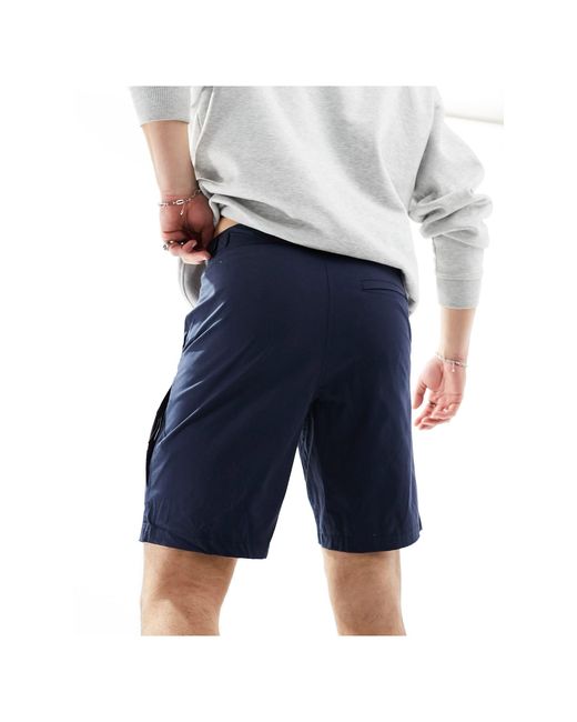 Pantaloncini navy con tasche laterali con zip di Marshall Artist in Blue da Uomo