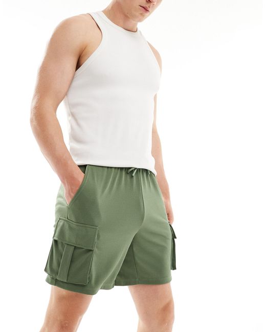 ASOS 4505 – funktionale jersey-sport-shorts in Green für Herren