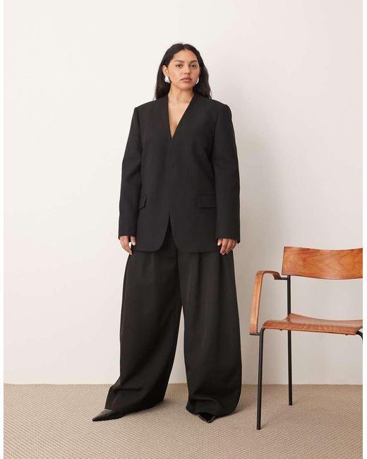 ARRANGE Black Curve Ultimate Collarless Blazer