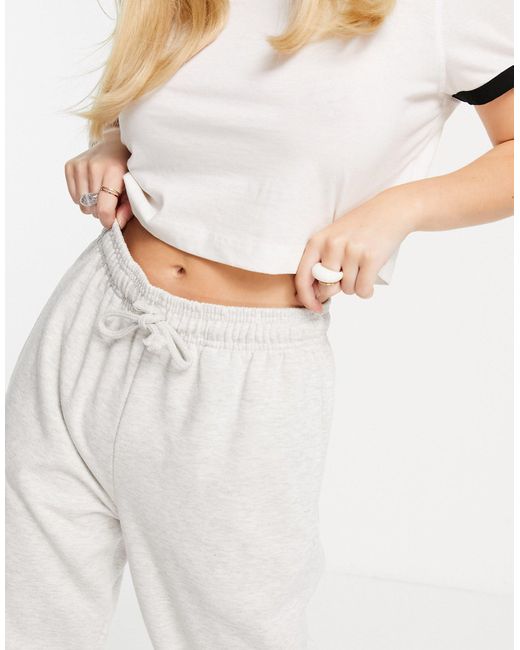 TOPSHOP Synthetic Petite Oversized 90s joggers in Grey (Gray) | Lyst