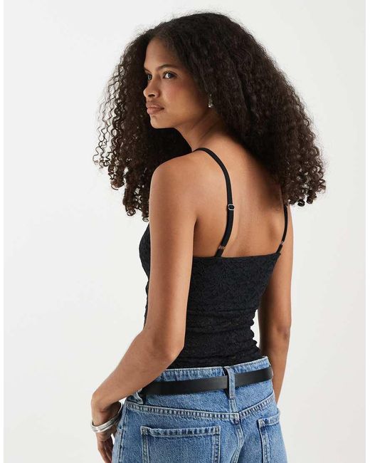 Hollister Black Holister Lace Halterneck Top