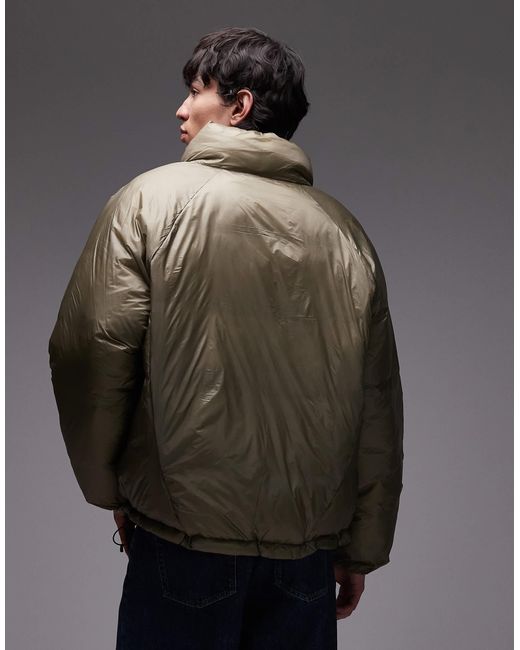 Obey Gray Echo Puffer Jacket for men