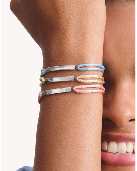 Thomas Sabo Blue Textilarmband gravierbar hellblau