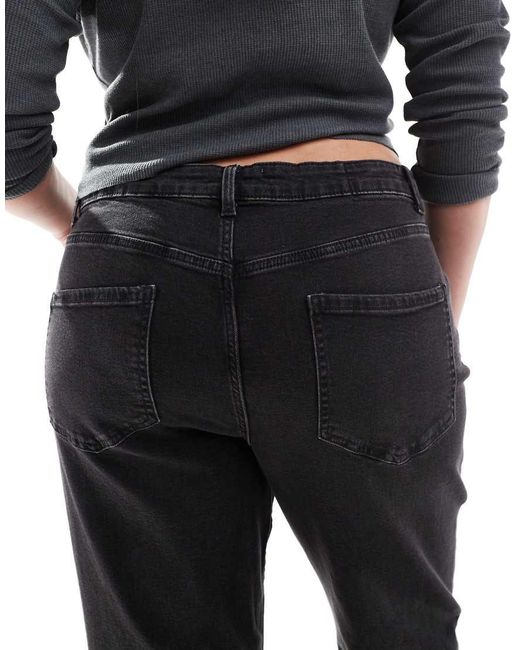 ASOS Black Asos Design Curve Slim Fit Comfort Mom Jeans