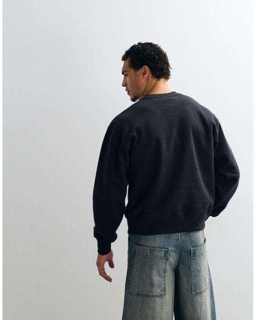 Vans Blue Stretch Logo Crew Sweatshirt for men