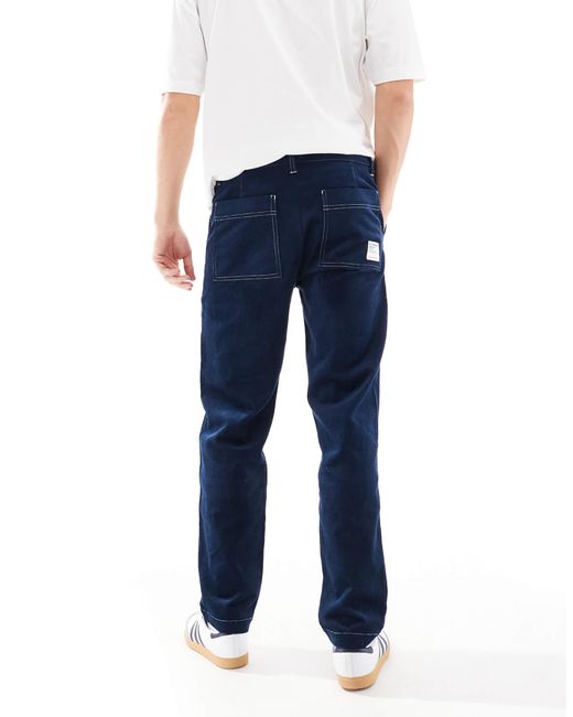ASOS – gerade geschnittene cordhose in Blue für Herren