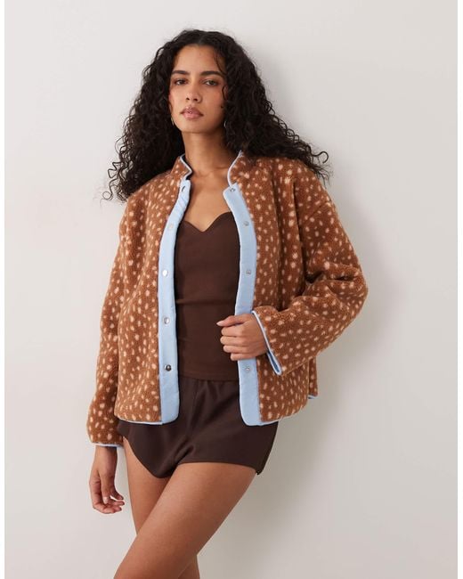 Never Fully Dressed Brown Borg Reversible Jacket