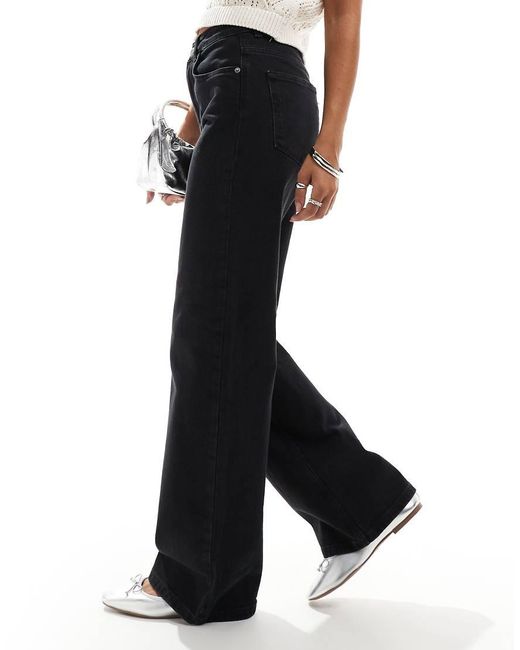 SELECTED Black Alice Wide Leg Jean
