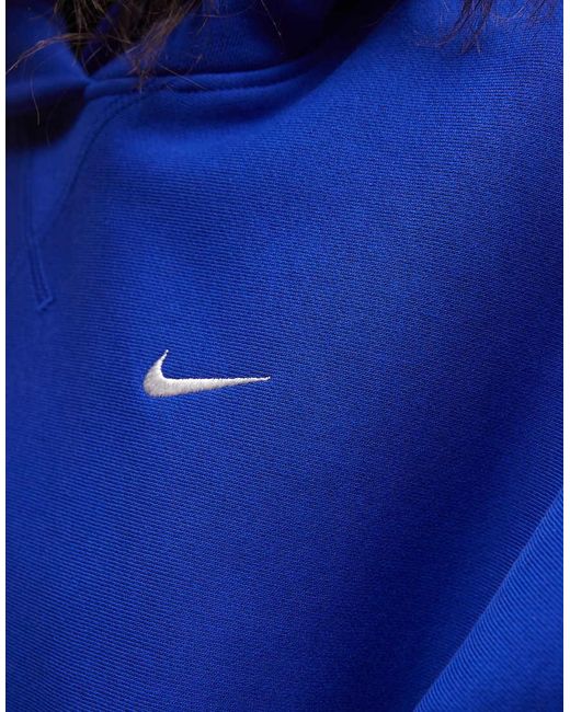 Nike Blue Studio Fleece Heavy Weight Oversized Hoodie