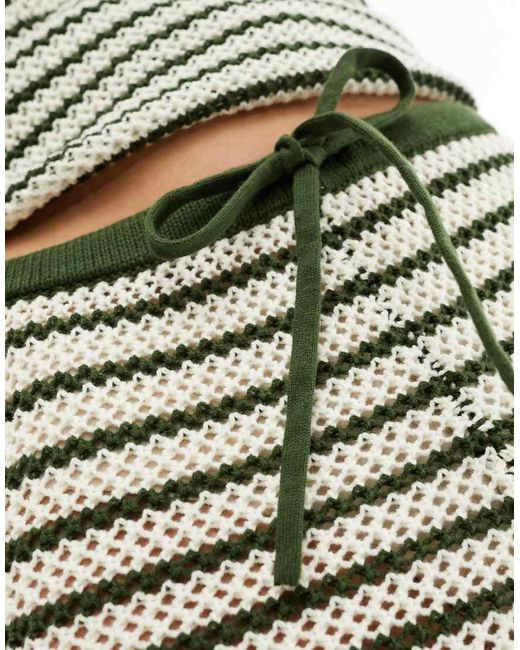 4th & Reckless Metallic Rafeli Crochet Knit Beach Pants
