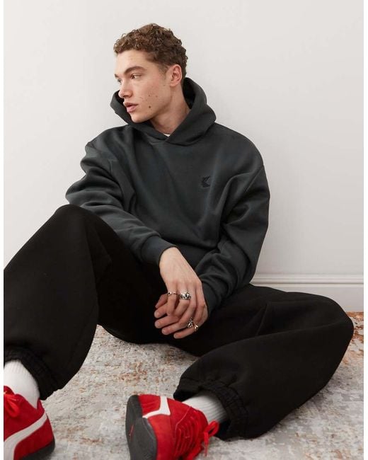 Karlkani Gray Back Print Hoodie for men