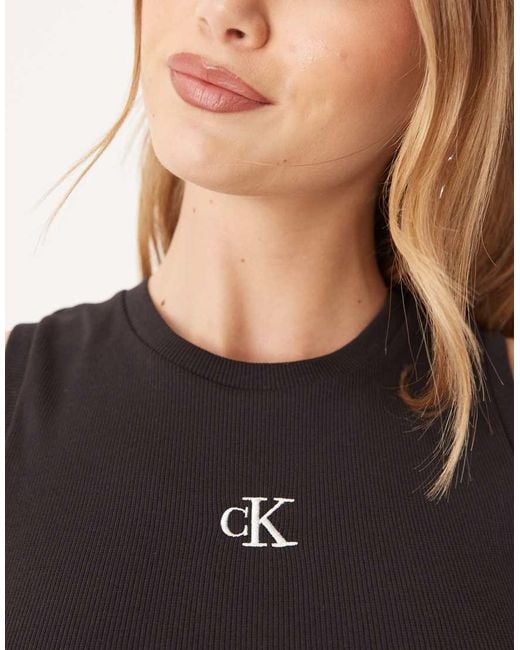 Calvin Klein Blue Rib Tank Top