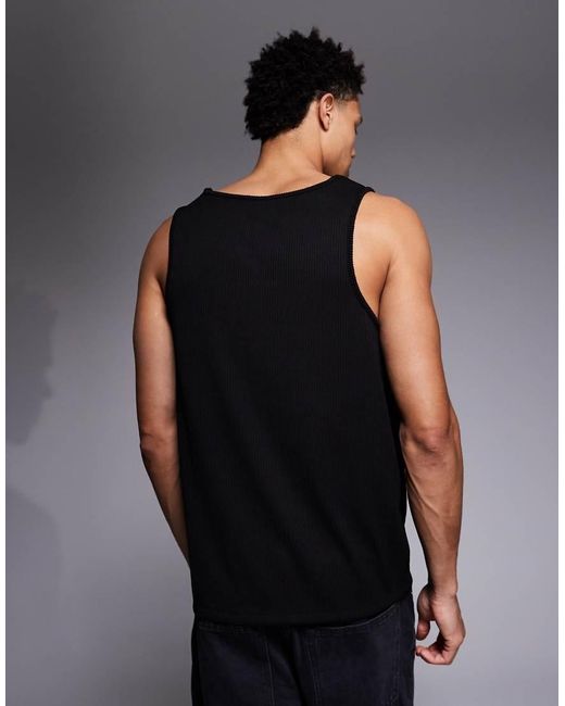 ASOS Black Oversized Vest for men