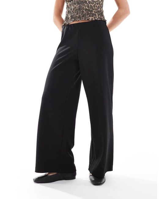 Vero Moda Blue Jersey Crepe Wide Leg Trousers