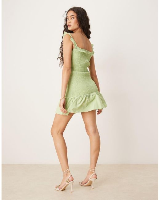 Glamorous Green Square Neck Mini Dress